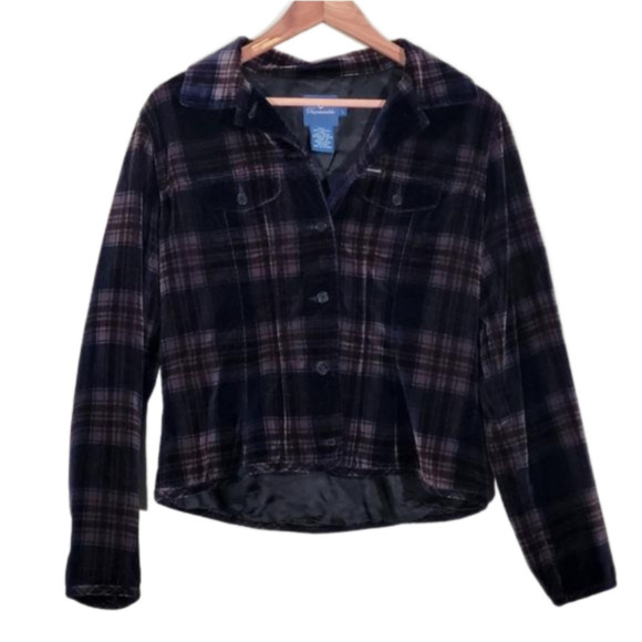 Faconnable Plaid Faux Velvet Jacket - Picture 1 of 7